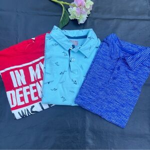 Bundle shorts sleeve T-Shirt kids Size 8-10 Multiple-Color 3pz